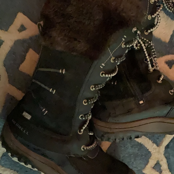 Women’s Merrell Decora Leather and Suede High Boot Dry and Warm size 7.5 - Picture 3 of 10
